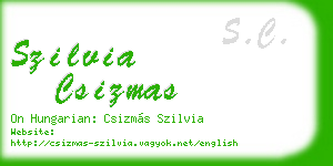 szilvia csizmas business card