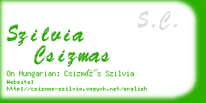 szilvia csizmas business card